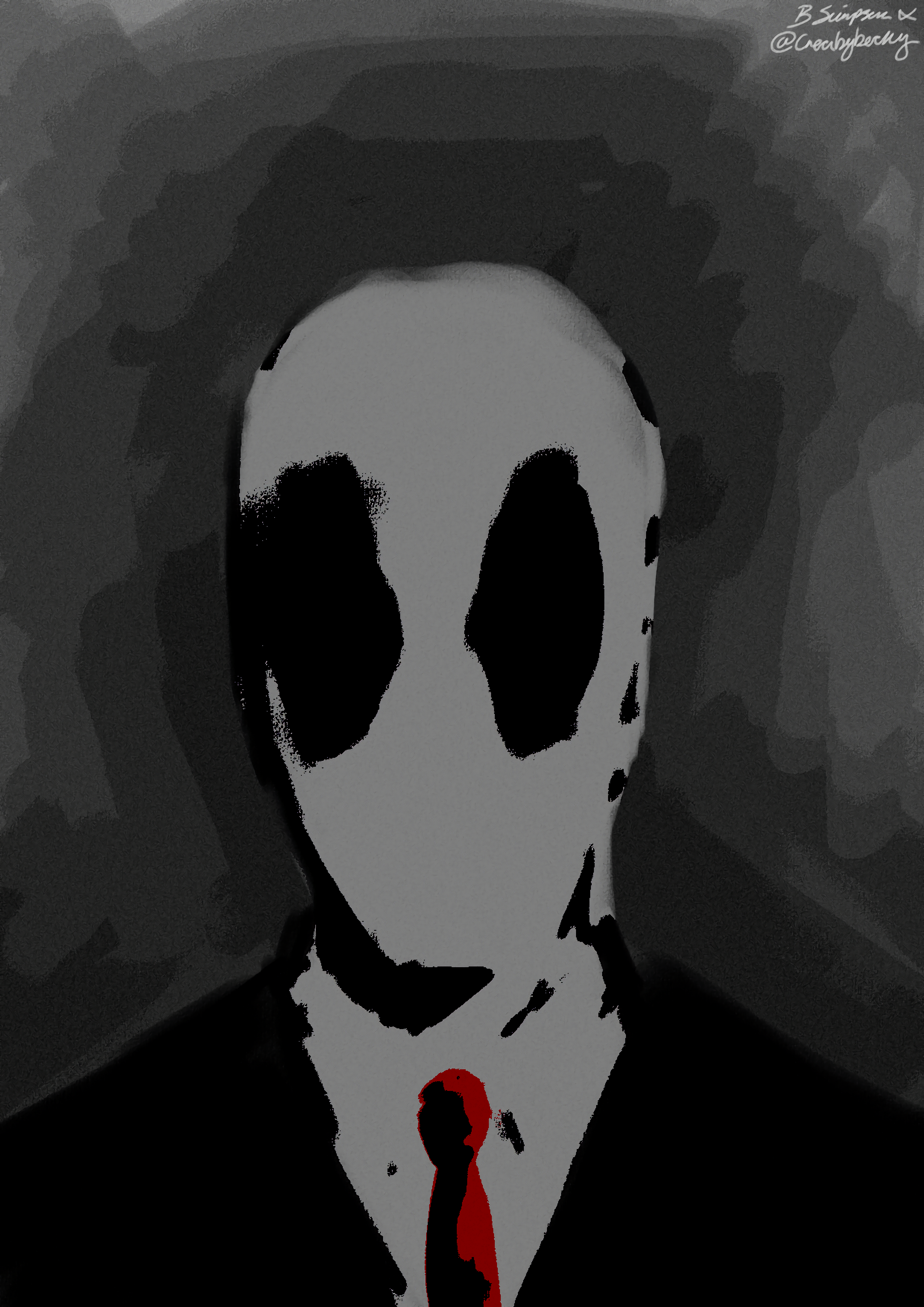 Analog Horror Slenderman Art Prints | A5