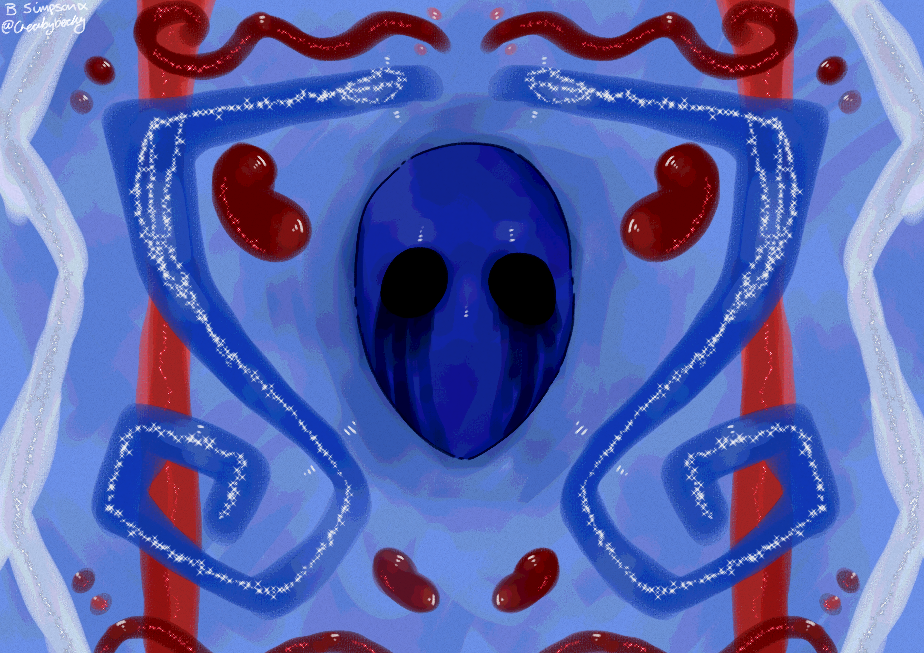 Eyeless Jack Mask Art Prints A5