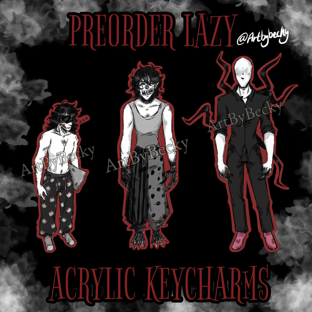 [ NOT PREORDER ]  Creepypasta Lazy Acrylic Keychains