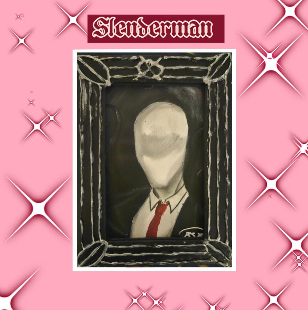 Slender Brothers Acrylic Paintings | Set Of 4 | Handmade Frames