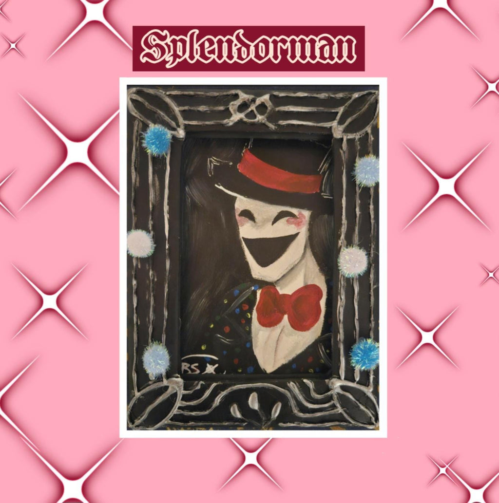 Slender Brothers Acrylic Paintings | Set Of 4 | Handmade Frames