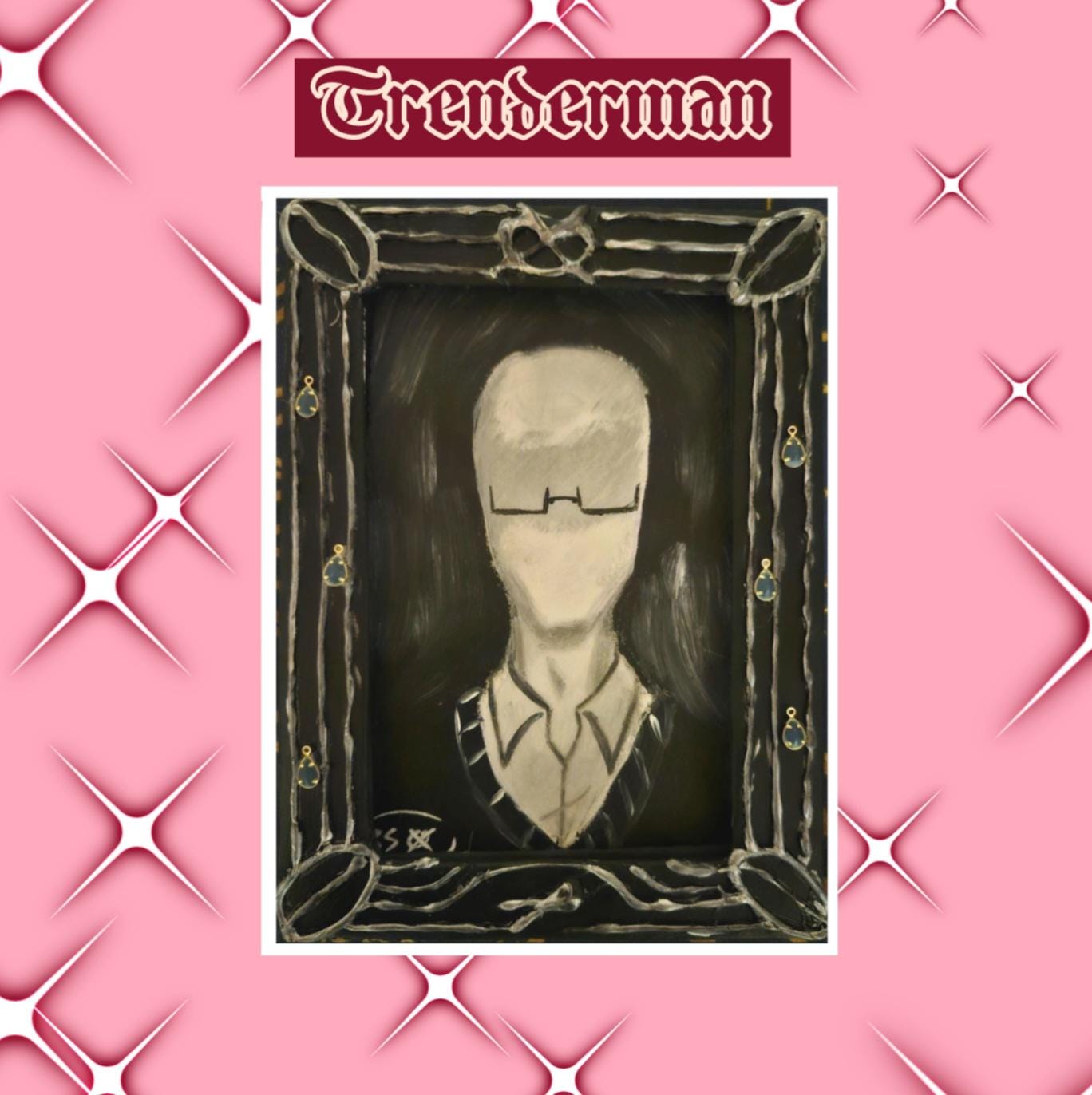 Slender Brothers Acrylic Paintings | Set Of 4 | Handmade Frames